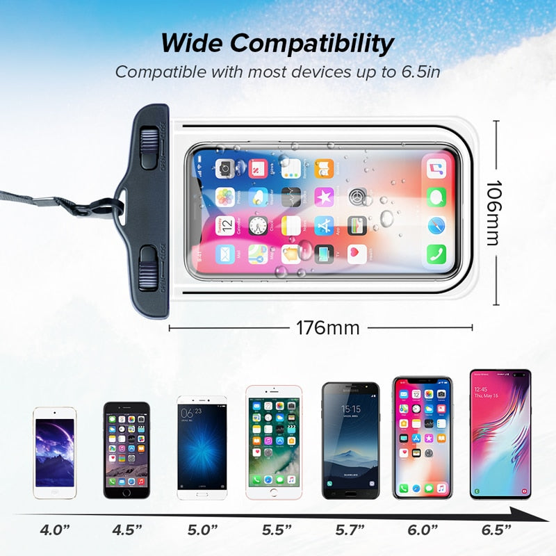 Waterproof Phone Bag for Apple and Android